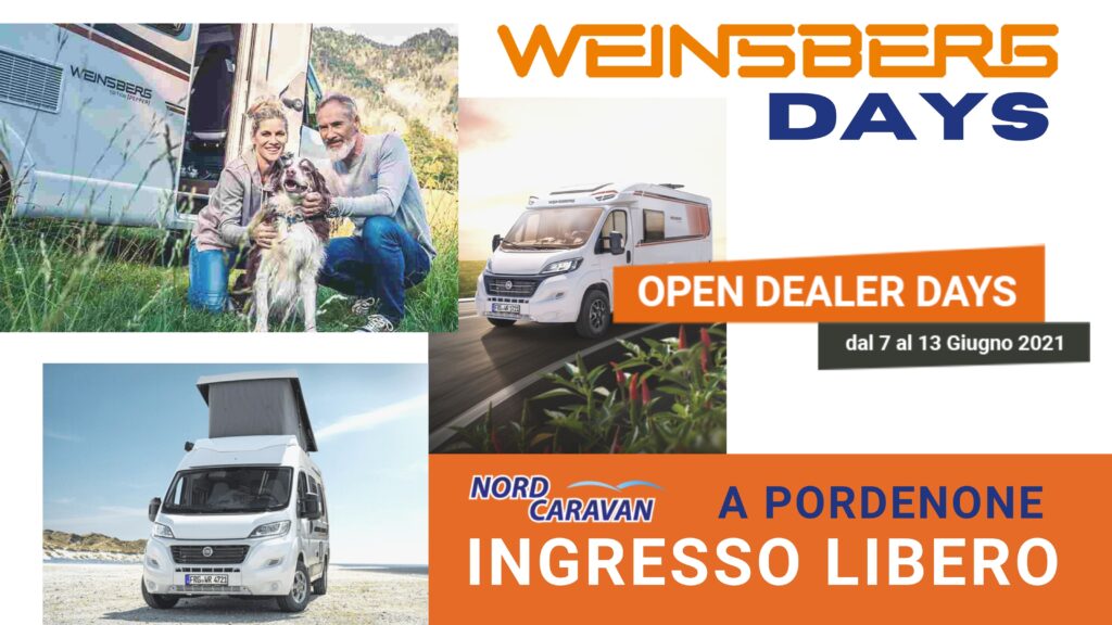 Weinsberg days: promozioni sui Furgonati Nord Caravan e tanti premi.